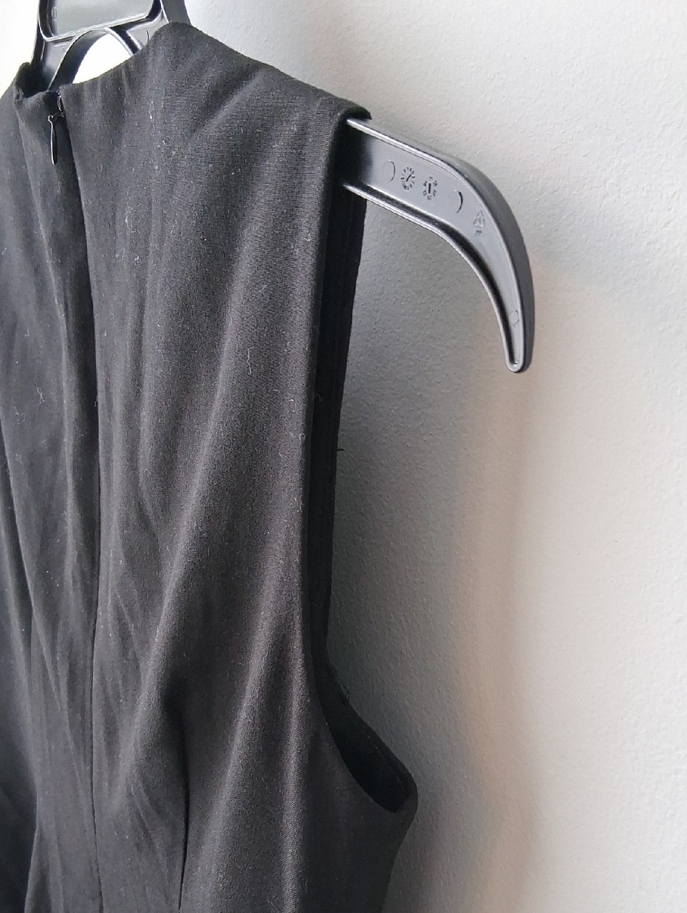 Calvin Klein Black Dress Side Pearls Button Slit Dress Size 10p - Picture 9 of 14